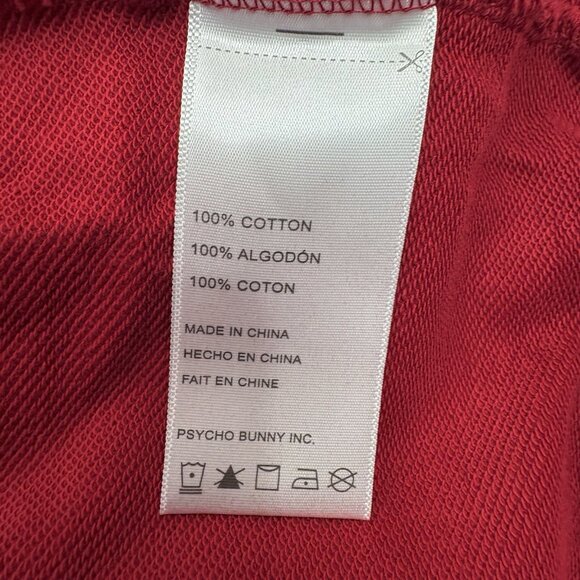 Psycho Bunny Rio Red Gresham Bunny Logo French Terry Sweatshirt Women’s XXL - Picture 9 of 10